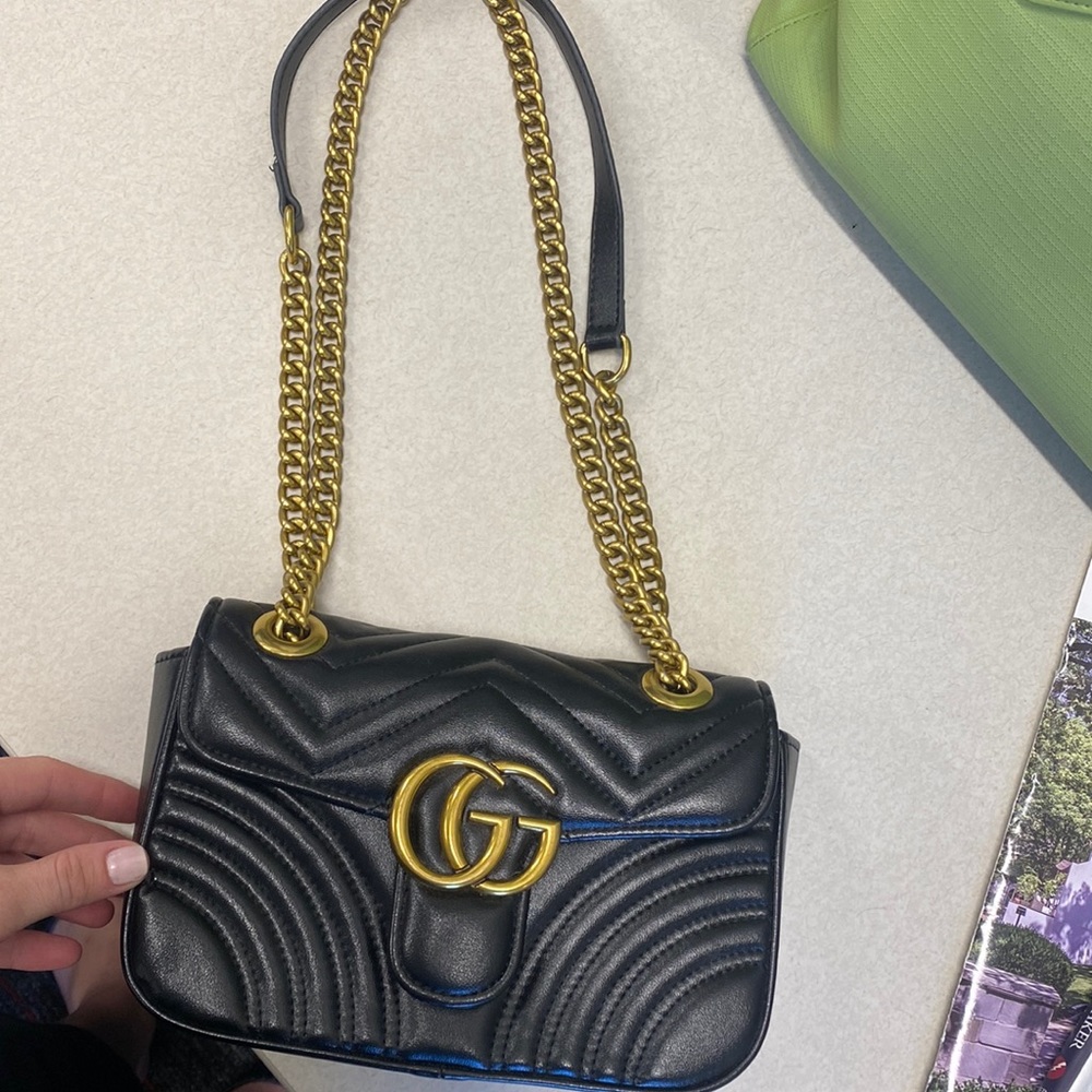 GG black shoulder bag